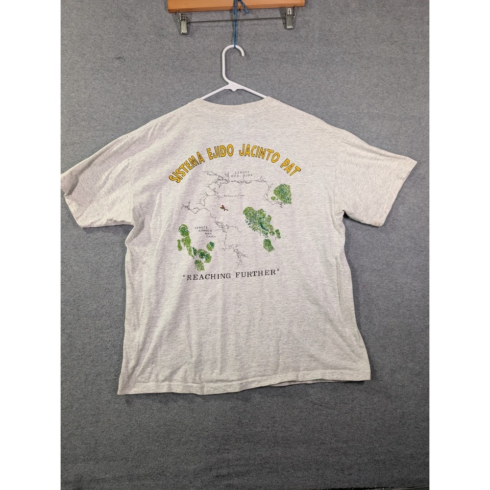 VTG 90s Yucatan Mexico Cave Diving‎ Expedition T Shirt XL Single Stitch Gorpcore
